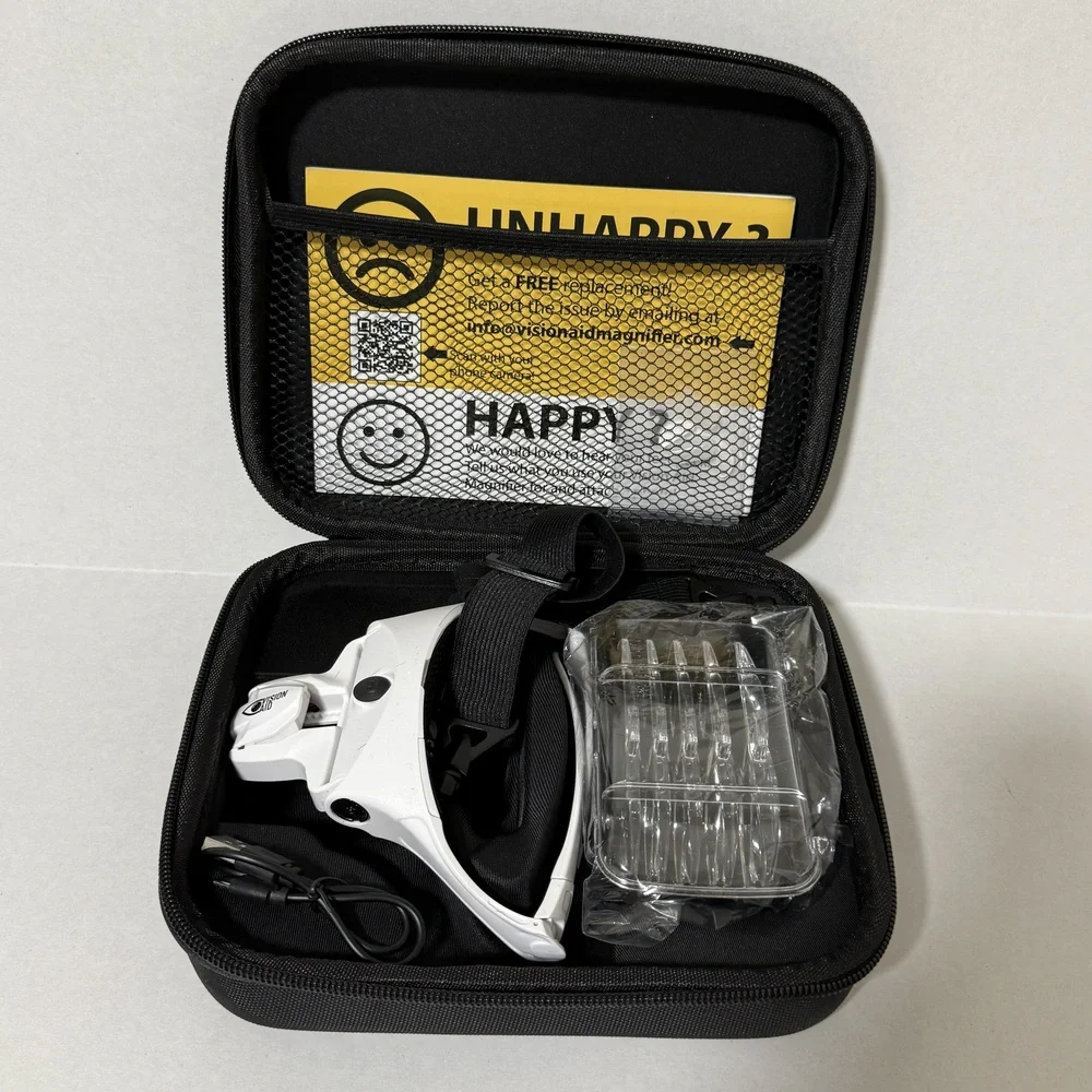 Vision Aid USB Rechargeable LED Head Magnifier Hands-Free